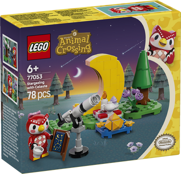 LEGO® Animal Crossing™ Mirando las estrellas con Estela 77053