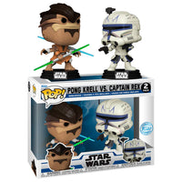 Funko POP! 2 pack - The Clone Wars Duels Pong Krell & Captain Rex Exclusive