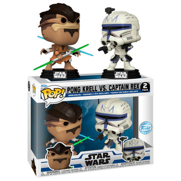 Funko POP! 2 pack - The Clone Wars Duels Pong Krell & Captain Rex Exclusive