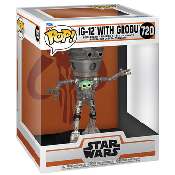 Funko POP! Deluxe Star Wars The Mandalorian - IG-12 with Grogu