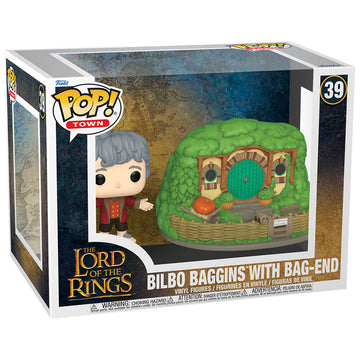 Funko POP Town El Señor de los Anillos - Bilbo Baggins with Bag-End