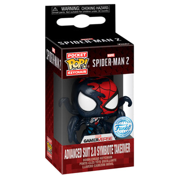 Llavero Pocket POP Spider-Man 2 Advanced Suit 2.0 - Symbiote Takeover