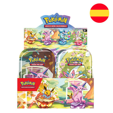 Caja/Expositor Mini Latas Evoluciones Prismaticas sv8.5 Pokemon ESPAÑOL