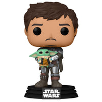 Funko Pop! Star Wars Mandalorian Mando Holding Child