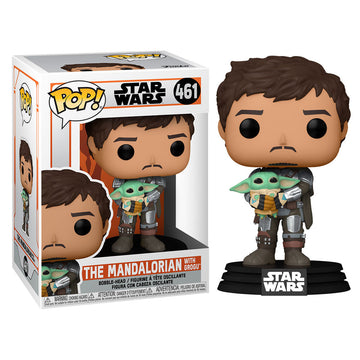 Funko Pop! Star Wars Mandalorian Mando Holding Child